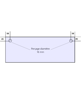 Adapt. BONGARD, 2 trous, vitre de four