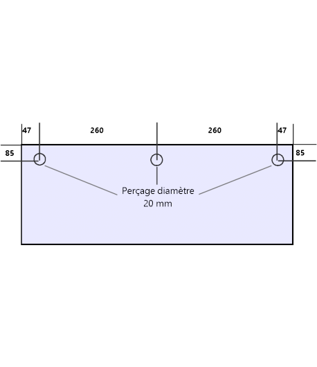 Adapt. RAMALHOS, 3 trous, vitre de four