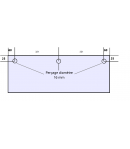 Adapt. TIBILETTI, 3 trous, vitre de four