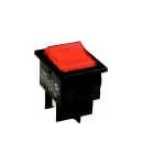 Interrupteur bipolaire noir à touche basculante pour découpe 30,2 x 22,2 mm