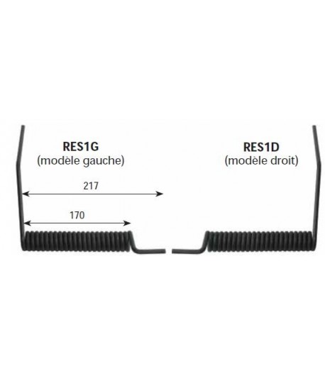 23 spires, modèle gauche, ressort à torsion pour couvercle de diviseuse