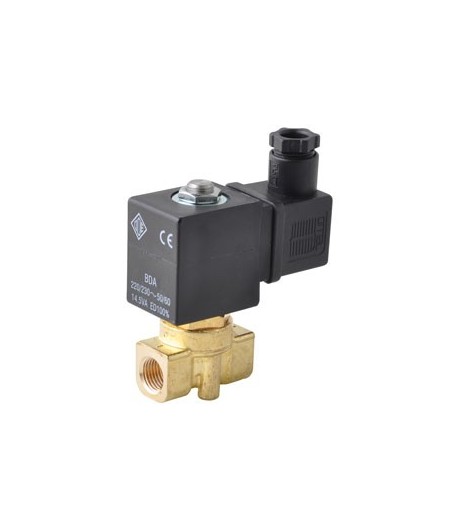 24V, fermée 3/8'' et 1/2''- Section 3/8'', électrovanne laiton