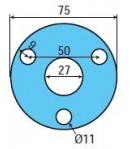 Adapt. four GUYON ø extérieur 75 mm, joint injecteur à buée