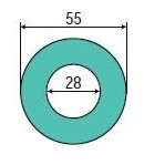 ø extérieur 55 mm, adapt. BONGARD, joint pour appareil à buée