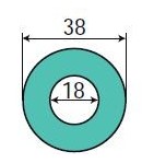 ø extérieur 38 mm, adapt. BONGARD, joint pour appareil à buée