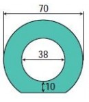 ø extérieur 60 mm, adapt. BONGARD, joint pour appareil à buée