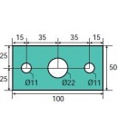 100 x 50 mm, adapt. TIBILETTI, joint pour tube à buée