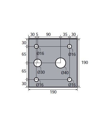 190 x 190 mm, adapt. FRINGAND, joint pour tube à buée