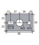 80 x 50 mm, adapt. FRINGAND, joint pour tube à buée