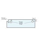 Adapt. PAVAILLER, 2 trous, vitre de four, 1 découpe latérale