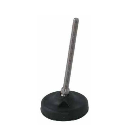 Rotule M10 x 125 -Tige filetée inox, pied anti-vibratoire