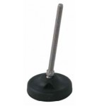 Rotule M10 x 125 -Tige filetée inox, pied anti-vibratoire