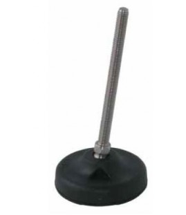 Rotule M12 x 150 -Tige filetée zinguée, pied anti-vibratoire