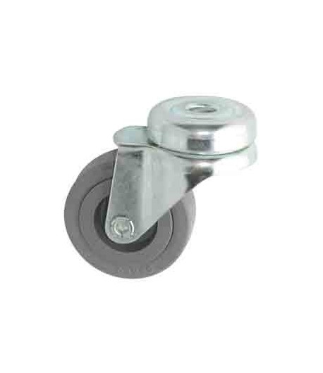 Roulette caoutchouc pivotante chape zinguée ø 50 mm