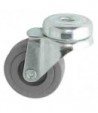 Roulette caoutchouc pivotante chape zinguée ø 50 mm