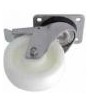Roulette polyamide pivotante à frein chape inox ø 125 mm