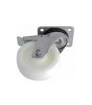 Roulette polyamide pivotante à frein chape inox ø 125 mm
