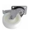 Roulette polyamide pivotante à frein chape inox ø 125 mm