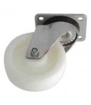 Roulette polyamide pivotante chape inox