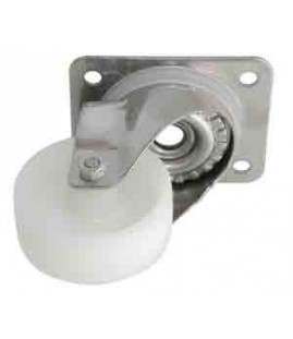 Roulette polypropylène chape inox