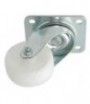 Roulette polypropylène pivotante chape zinguée