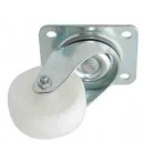 Roulette polypropylène pivotante chape zinguée