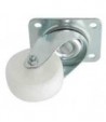 Roulette polypropylène pivotante chape zinguée
