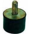 Pied anti-vibr à visser 1 tige filetage M10